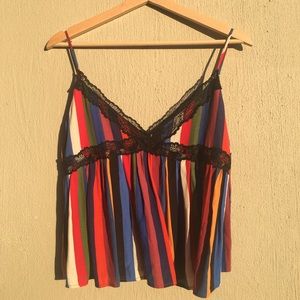 Zara TNF Collection Rainbow & Lace Tank